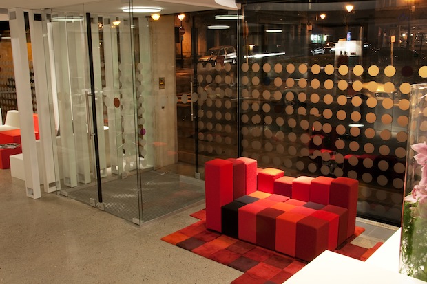 Pantone Hotel lobby
